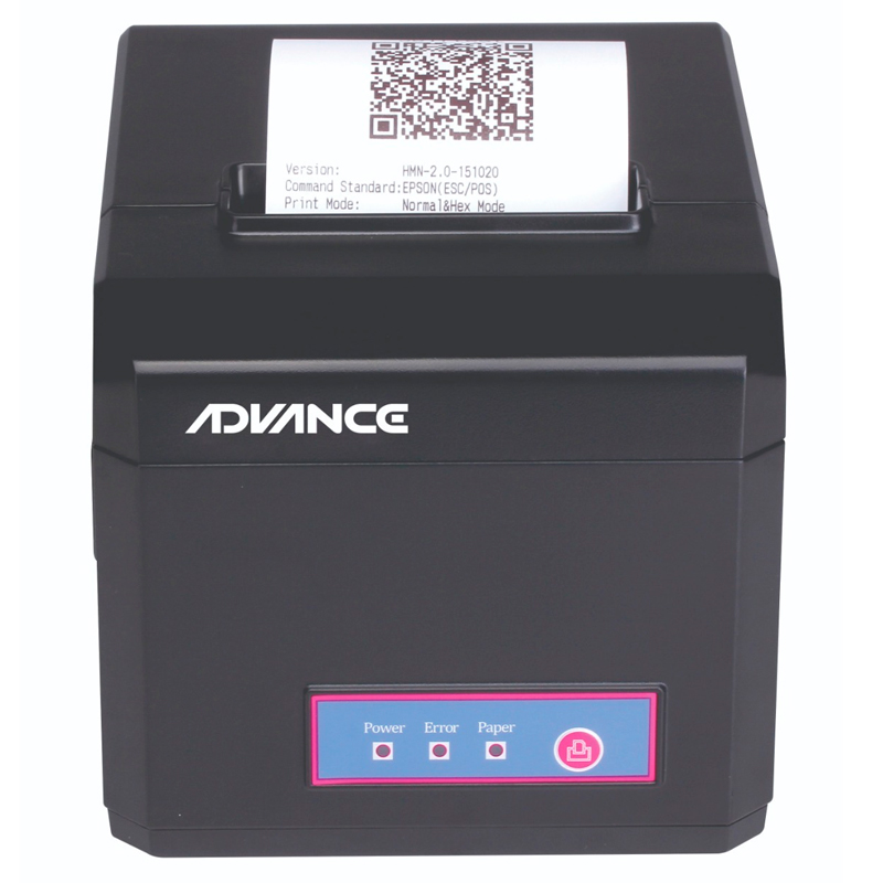 IMPRESORA TERMICA ADVANCE ADV-8010, VELOCIDAD DE IMPRESION 300 MM/SEG ,USB+LAN